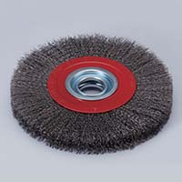 crimped wire brush with thread