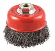 Crimped wire Cup brush with metal cushion