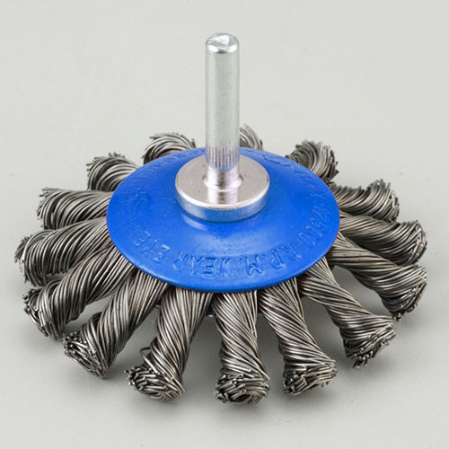 Shaft Mounted Twisted Knot wire bevel brush