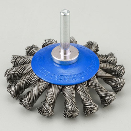 Shaft Mounted Twisted knot wire wheel brush