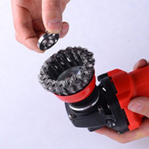 how to install wire cup brush on angle grinder