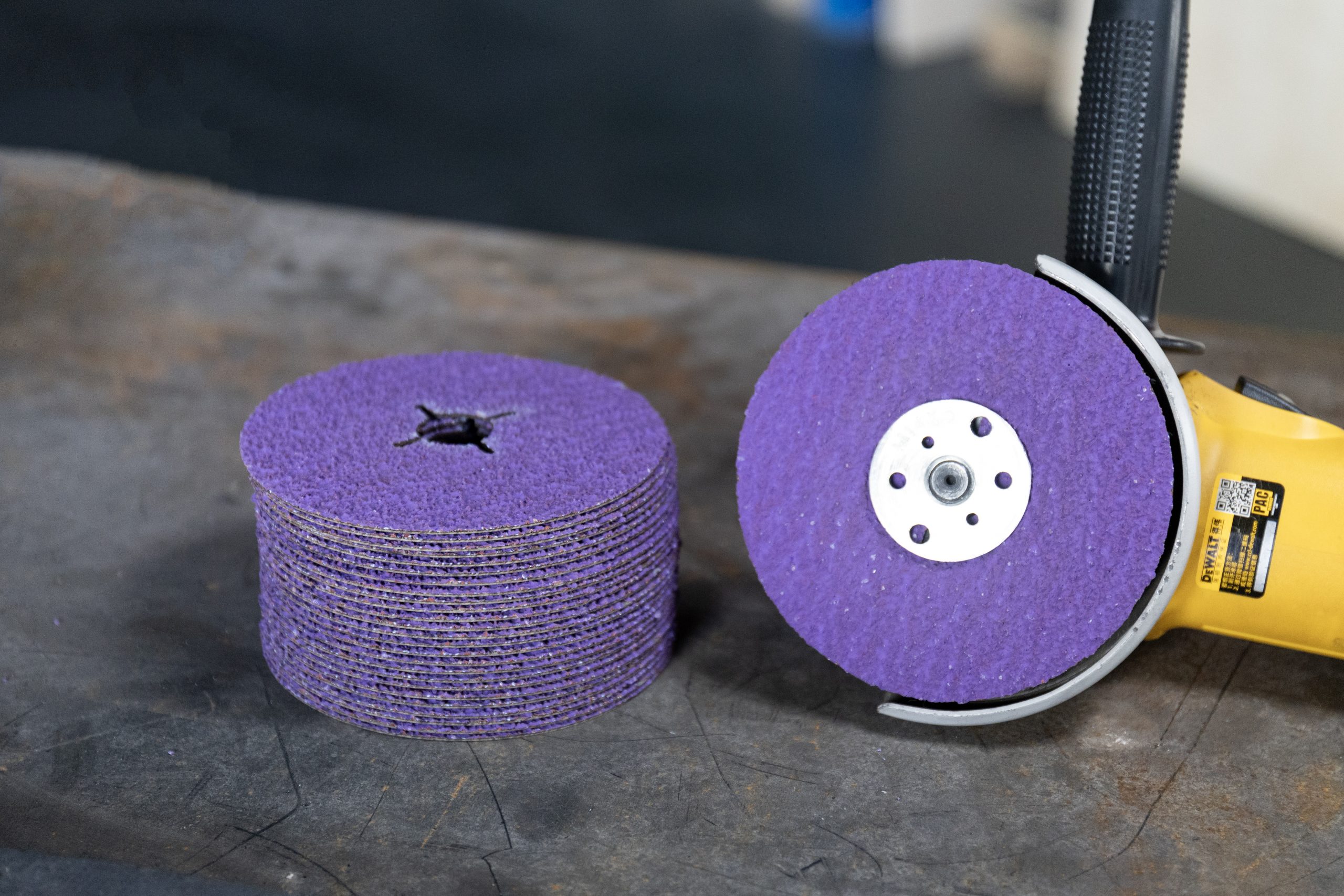 fiber disc with angle grinder